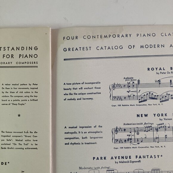 Grofé On the Trail Piano Arrangement from Grand Canyon Suite Arr by  Wasserman - Picture 12 of 14